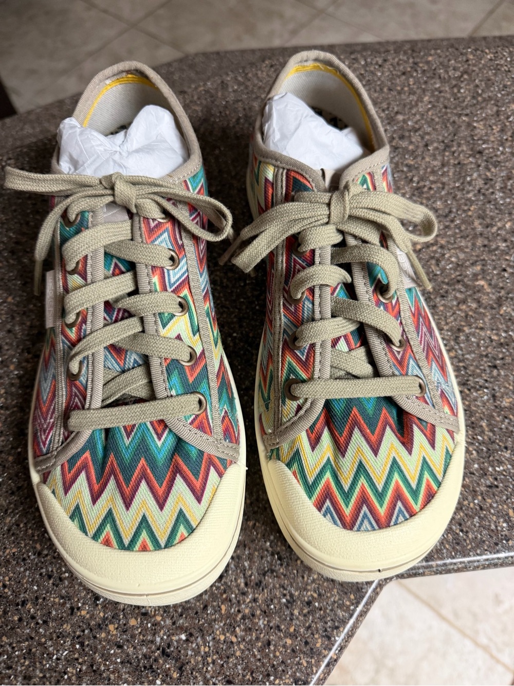 KEEN Colorful Chevron Canvas Sneakers - Multicolor